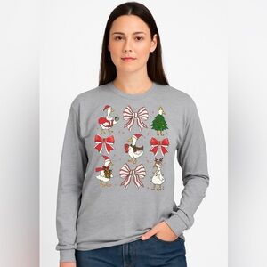 Festive Christmas Goose Long sleeved top